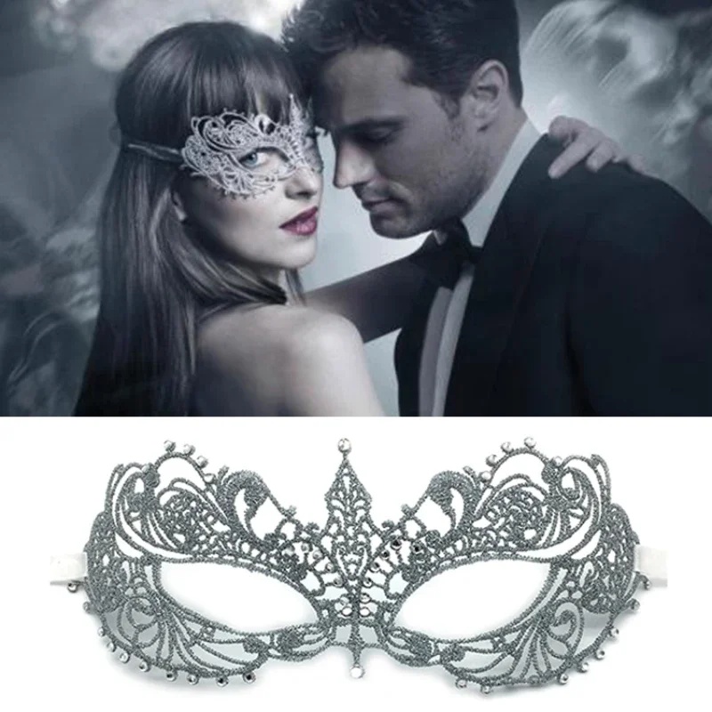Respirator Half Face - Gold and Silver Lace and Diamond