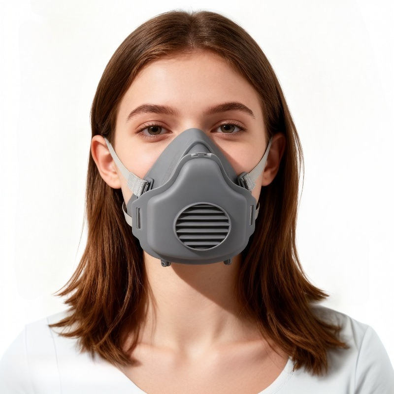 Kn95 Respirator Mask - Dust Respirator Dust-Proof Work Safety Rubber