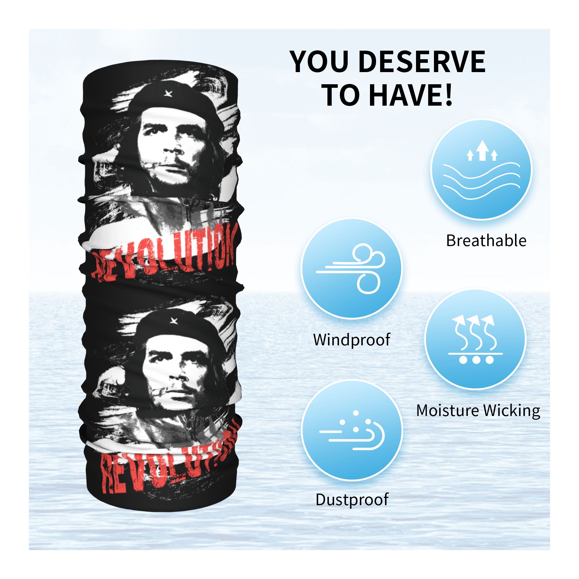 Custom Che Guevara Revolution  - Neck Gaiter Face Cover 评论和价格
