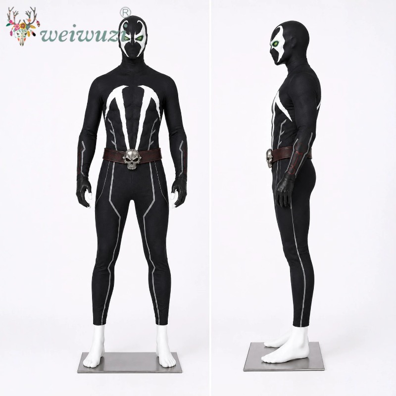 Men Cosplay Costume Full Set B - Black Face Mask Pack 评论和价格