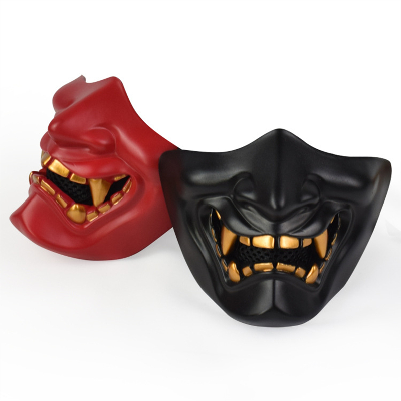 Masks Half Oni Cosplay Decor S - Respirator Half Face 评论和价格