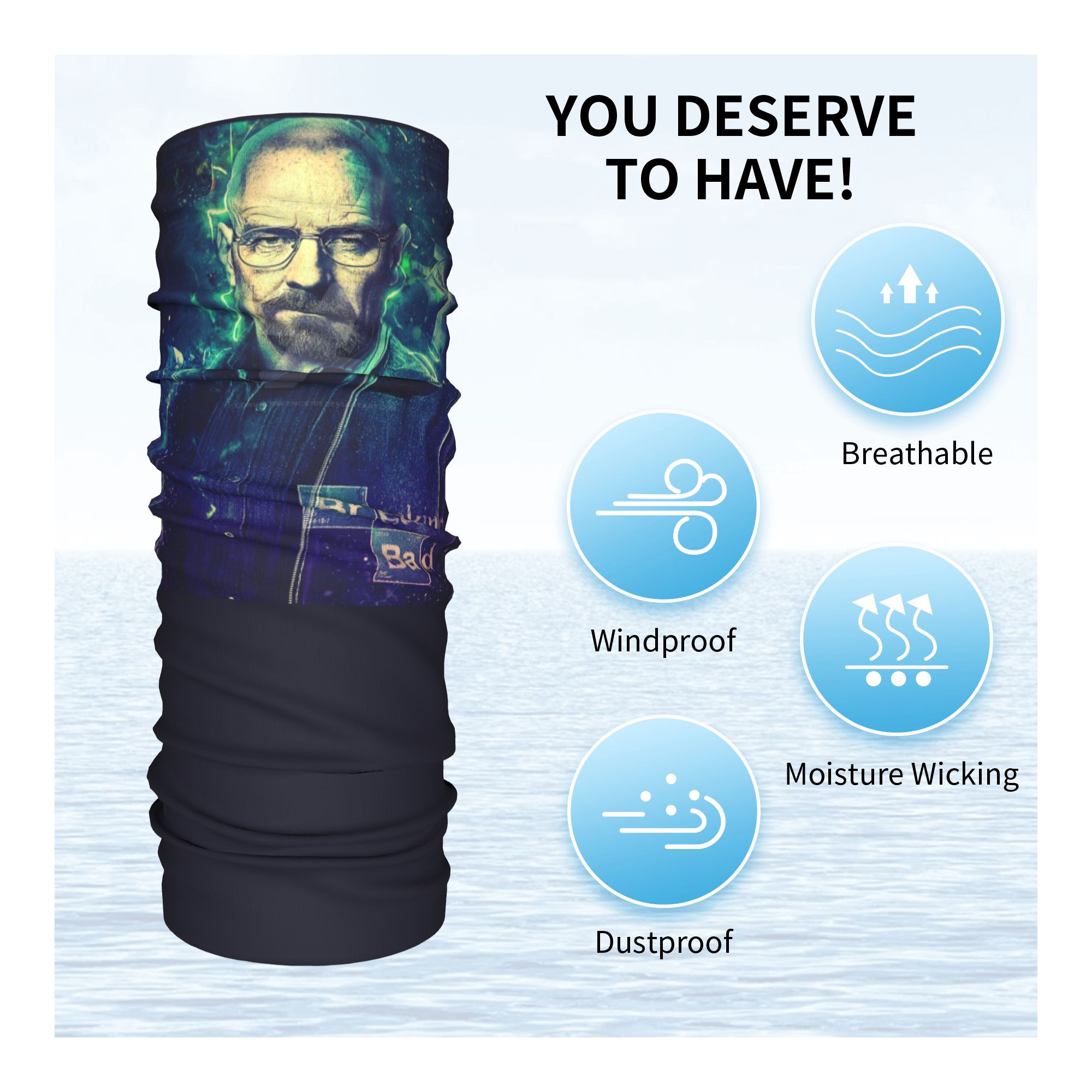 Custom Breaking Bad Walter Whi - Neck Gaiter Face Cover 评论和价格
