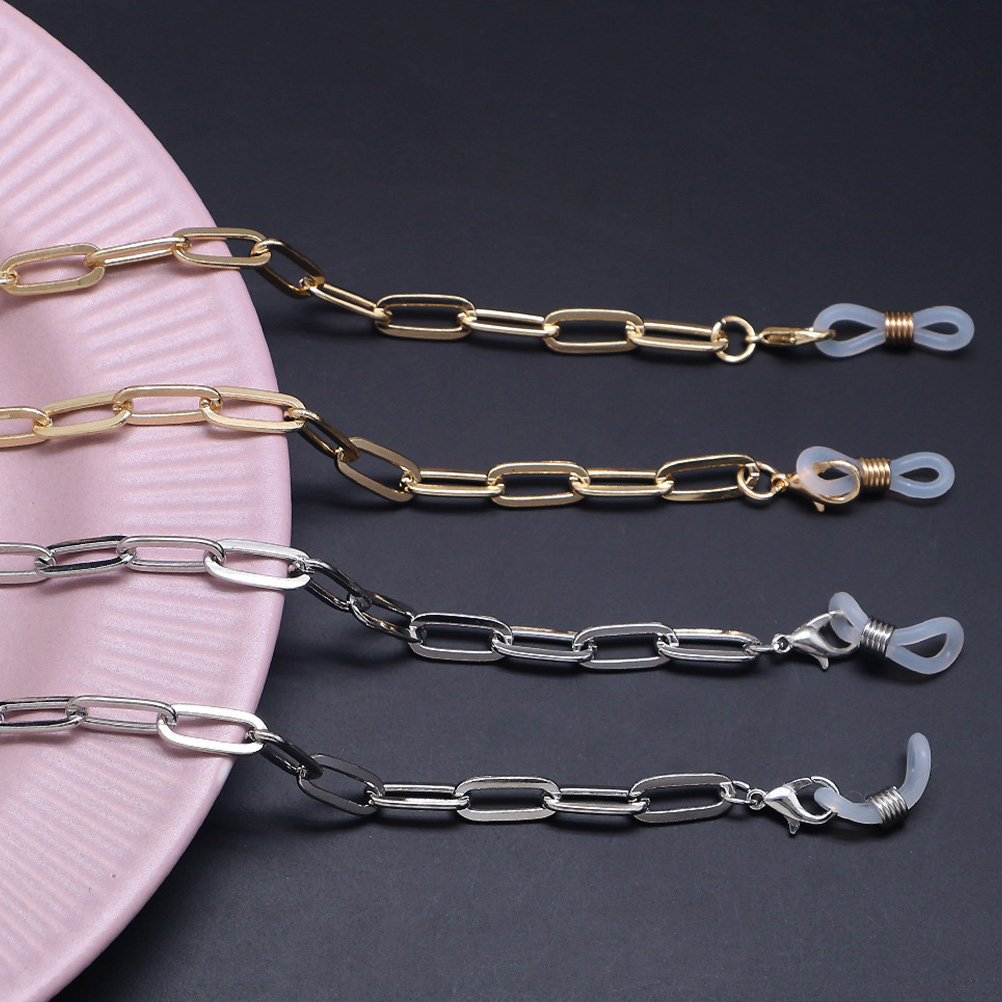 Gold Paperclip Link Mask Lanya - Mask Chain Holder 评论和价格