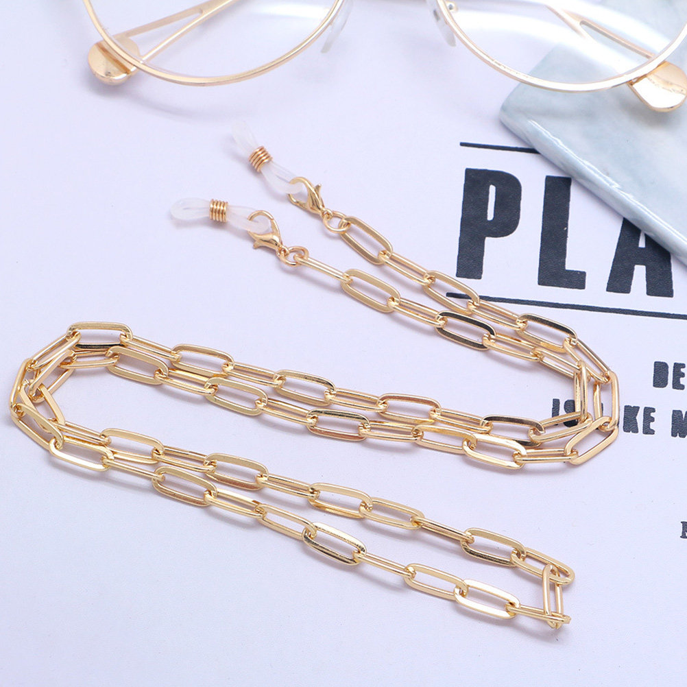 Gold Paperclip Link Mask Lanya - Mask Chain Holder 评论和价格
