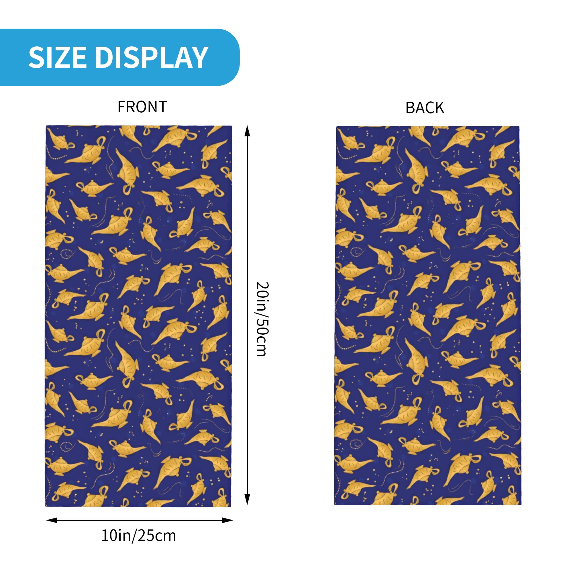 Custom A-Aladdin Genie Bandana - Neck Gaiter Face Cover 评论和价格